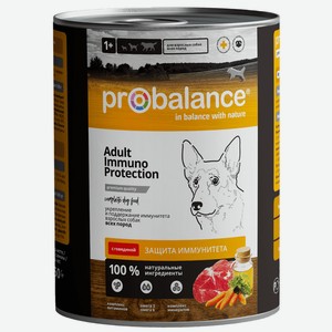 Probalance консервы для собак всех пород, укрепление и поддержание иммунитета, с говядиной (850 г)