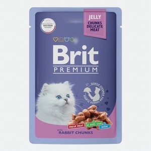 Brit пауч для котят с кроликом в желе (85 г)