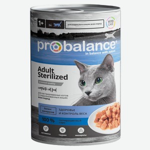 Probalance консервы для кастрированных котов и стерилизованных кошек всех пород (415 г)