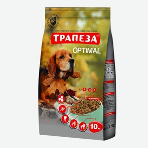 Корм Трапеза  Оптималь  с говядиной для взрослых собак, склонных к полноте (10 кг)