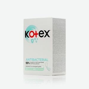 Ежедневные прокладки Kotex Antibacterial , Экстра тонкие , 40шт