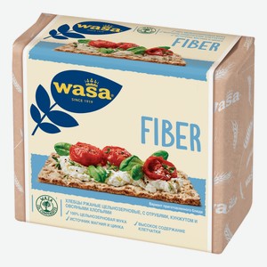 Хлебцы Wasa Fiber ржаные цельнозерновые с отрубями, кунжутом и овсяными хлопьями, 230г Германия