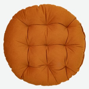 Tarrington House Подушка оранжевая для мебели круглая с тафтингом, 37см Россия