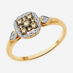 Кольцо SOKOLOV Diamonds из золота с бриллиантами 1012633, размер 17.5