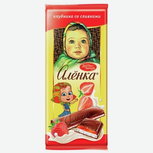 Шоколад АЛЕНКА с начинкой клубника со сливками, 0.087кг
