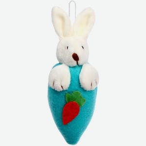 Мягкая игрушка на подвесе 10 см  Заяц с морковкой  цвет МИКС 7642207