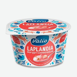 БЗМЖ Йогурт Сливочный VIOLA Laplandia с клубникой и бисквитом 7% 180гр