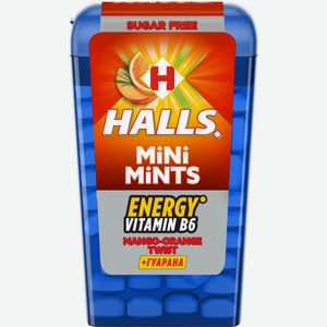 Конфеты Halls Mini Mints манго апельсин витамин B6 12.5г