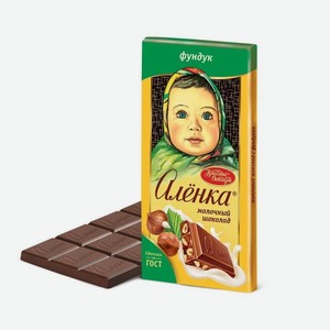 Шоколад <Аленка> с фундуком 90г/блок15шт/90уп