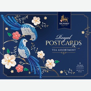 Подарочный чайный набор Richard Royal Postcards Чай Птицы ассорти в конверте 9пак в ассортименте