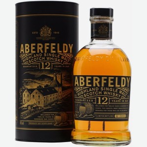 Виски шотландский Aberfeldy 12 лет в подарочной упаковке, 0.7л Великобритания