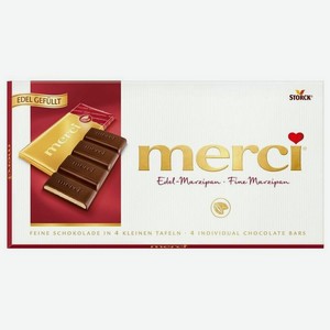 Шоколад  Merci темный Марципан, 112г х 5шт, Германия