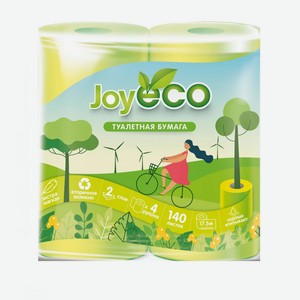 Бумага туалетная Joy Eco, 2 слоя, 4 рулона