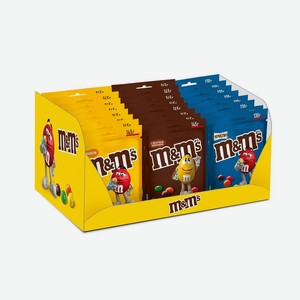 Драже M&M s Арахис/Молочный шоколад/Криспи в ассортименте, 130/