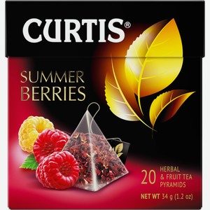 Чай Curtis Summer Berries Каркадэ в пирамидках