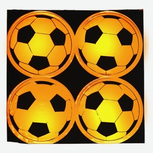Шеврон Мяч футбольный 4в1 Оранжевый светоотражающий 100шт/2000шт