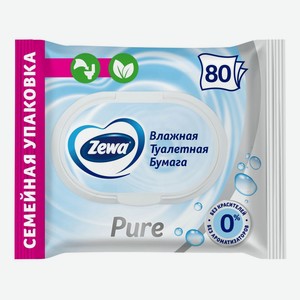 Влажная туалетная бумага Zewa Pure 80 шт