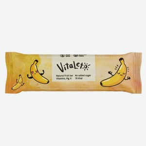 Батончик фруктово-злаковый VitaLeto Банановый без сахара, 30 г