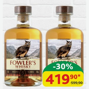 Виски зерновой Фоулерс 40%, 0,5 л