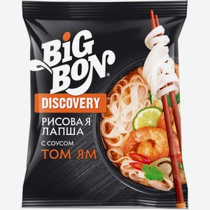Лапша рисовая  Биг Бон  по-тайски с соусом Том Ям б/п 65г