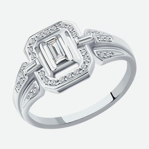 Кольцо SOKOLOV Diamonds из белого золота с бриллиантами 1012182, размер 16