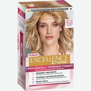 Крем-краска для волос L Oreal Paris Excellence 8.13 Светло-русый Бежевый, 270 мл