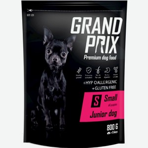 Сухой корм для щенков мелких и миниатюрных пород Grand Prix Junior Small Курица и рис, 800 г