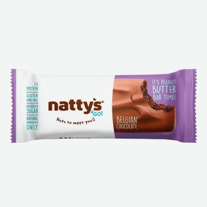 Батончик Nattys&Go Brownie шоколадный с арахисовой пастой и какао 45 г