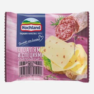 Сыр плавленый Hochland с салями-специями 45% БЗМЖ 150 г