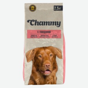 Сухой корм для собак мелких и средних пород Chammy с говядиной, 2,5 кг