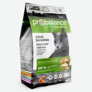 Сухой Сухой корм для кошек Probalance Sensitive для пищеварения курица рис, 400 г