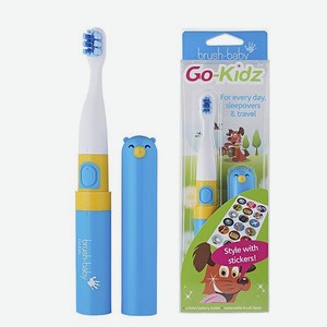 Зубная щетка электрическая Brush-Baby Go-Kidz Blue звуковая от 3 лет голубая