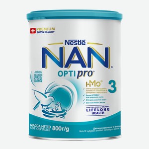 Смесь NAN Optipro-3 800 г молочко премиум с 12 мес