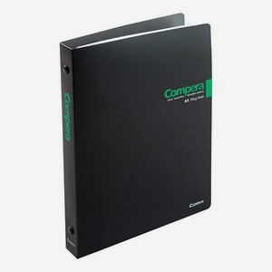 Тетрадь COMIX Compera Bond на кольцах А5 в линейку 30 листов чёрно-зелёный