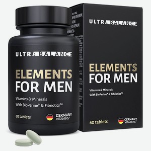 Премиум витамины для мужчин UltraBalance БАД витаминно-минеральный комплекс мультивитаминов взрослым 60 таблеток
