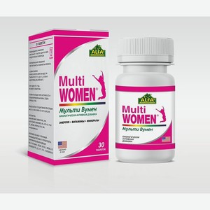 БАД Alfa Vitamins Мультивитамины для Женщин Мульти Вумен 30 таблеток США