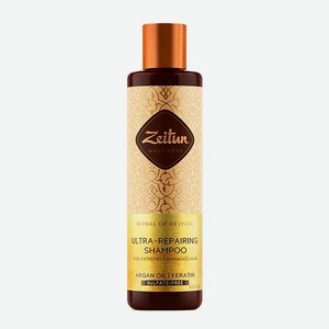 Шампунь для волос женский Zeitun для увлажнения и восстановления сухих ломких и секущихся волос бессульфатный 250 мл