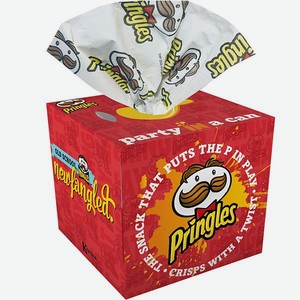 Салфетки бумажные выдергушки World cart Pringles с рисунком 3 слоя 56 штук в упаковке