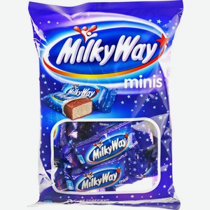 Шоколадные конфеты Milky Way minis, пакет 176г