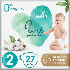 Подгузники Pampers Pure Protection Mini 4-8кг 27шт