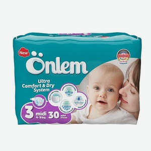 Детские подгузники Onlem Classik 3 (4-9 кг) advantage 30 шт в упаковке