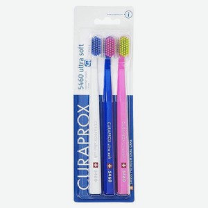 Набор зубных щеток Curaprox ultrasoft 3 шт белый-синий-розовый