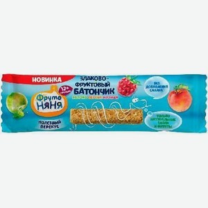 Батончик злаково-фруктовый ФрутоНяня ябл/персик/малина 25г