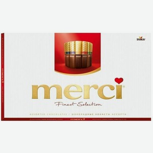 Конфеты шоколадные в коробке Merci Finest Selection, ассорти, 400г