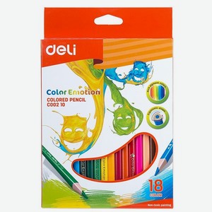 Карандаши цветные Deli Color Emotion 18цветов 458043