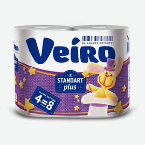 Бумага туалетная Veiro Standаrt Plus, 2 слоя