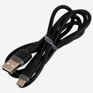 Дата-Кабель Red Line Touch USB - Micro USB, liquid silicone, усиленный коннектор, PD, до 3А, черный