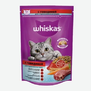 Корм  Whiskas , для стерилизованных кошек, говядина, птица, 350 г