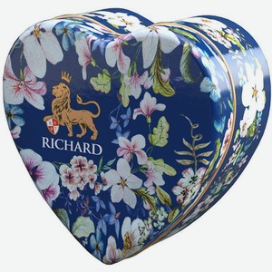 Чай Richard Royal Heart черный листовой, 30 г, металлическая банка