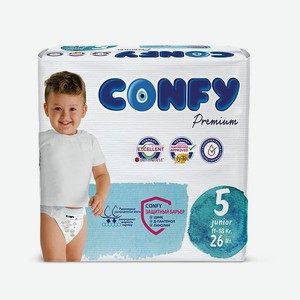 Подгузники CONFY детские Premium 11-18 кг размер 5 26 шт